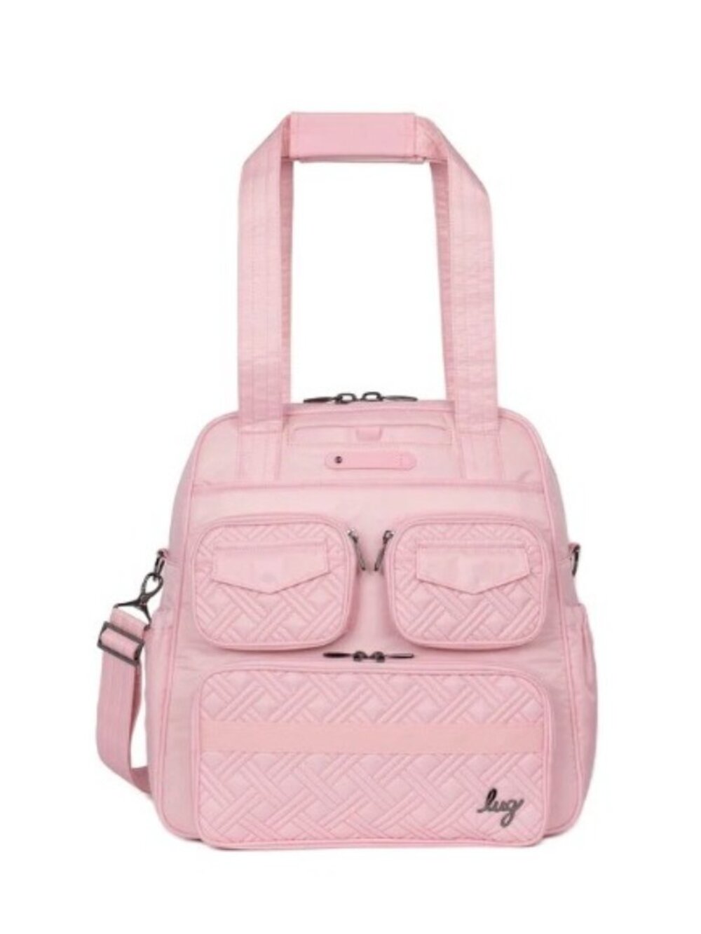 Lug Puddle Jumper LE Convertible Tote Bag Bubble Pink Pastel